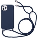 Yoedge Phone Lanyard Case for Apple iPhone 12 Pro Max, 6.7" - Crossbody Phone Case with Strap, Lanyard Neck Strap Phone Neck Holder Phone Necklace Case, Mobile Phone Cover Neck Strap- Navy