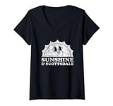 Womens Sunshine and Scottsdale Arizona Retro Vintage Sun V-Neck T-Shirt