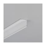 2m aluprofil CABI12 DUO E - Vitlackerad, hörn, LED-skena
