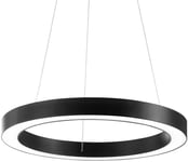 Oracle, Pendel lampe, D60, aluminium by Ideal Lux (D: 60 cm. x H: 4 cm., Sort)