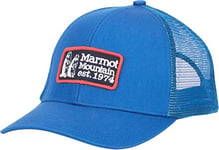 Marmot Retro Trucker Hat, Veste molleton, veste outdoor femme, Sweat à capuche zippé, coupevent, Dark Azure, ONE Homme