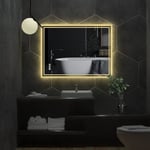 Miroir Salle de bain avec Éclairage LED Anti-buée Nerja 70x50 cm - Ledkia