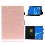 Lenovo Tab M10 FHD Plus flash powder theme leather case - Rose Gold