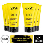 Schwarzkopf Got2b Glued Water Resistant Spiking Glue, 6 Pack of 150ml