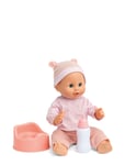 Sara Babydocka Äta Väta 40Cm Toys Dolls & Accessories Dolls Pink Skrållan