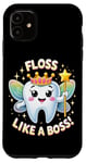 Coque pour iPhone 11 Floss Like a Boss Tooth Fairy Fun Hygiène bucco-dentaire