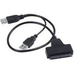 CâBle Adaptateur USB 2.0 Vers SATA 48Cm pour Disque Dur Externe SSD de 2,5 Pouces