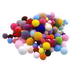 160 st Garn Pompoms Färgglada Fluffiga Bollar Fluffiga Bollar Hantverk Färgglada Pom Pom Bollar Pom Pom Bollar 2.5X2.5