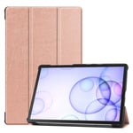 Samsung Galaxy Tab S6 tri-fold leather case - Rose Gold Rosa