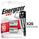 Energizer CR2 DLCR2 ELCR2 CR15H270 Lithium Photo Batteries x 20 *Long Expiry*