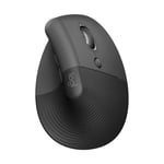 Trådlös mus - LOGITECH - Vertikal Ergonomisk lyft - Bluetooth eller Logi Bolt USB-mottagare - Tyst - Grafit