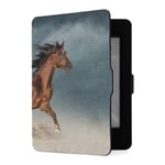 Case For Kindle Paperwhite 1/2/3 Generation Kindle Leather Cover Paperwhite Horse Runs Freely On The Grassland Pu Leather Cover With Auto Wake/sleep Kindle E-reader Paperwhite Case