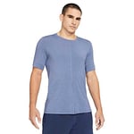 Nike Men's Df Yoga T-Shirt, Midnight Navy/Ashen Slate/Blac, M