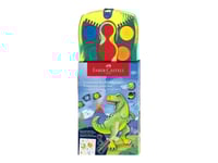 Faber-Castell Connector Dinosaur - Färguppsättning - 12 Färger - Sorterade Ljusa Färger - Ogenomskinlig