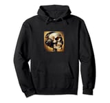 Skull With Headphones Rock Music Graphic Pullover Hoodie
