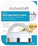 Kitchencraft Plain Pastry Cutters And Handles Stainless Steel Set Of 3 KCABPLAIN