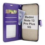Crazy Horse Wallet Xiaomi Redmi Note 13 Pro+ 5G (Lila)