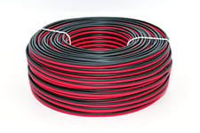 Lazsa 6030R100 Câble parallèle Rouge/Noir 2X2,00. PVC, noir/rouge, 100 m