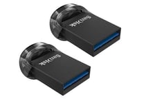 2PCS SanDisk 128 Go Ultra Fit USB 3.2, Clé USB, des vitesses allant jusqu'à 400 Mo/s