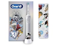 Oral-B | Vitality PRO Kids Disney 100 | Electric Toothbrush with Travel Case | Rechargeable | For kids | Number of brush heads included 1 | Number of