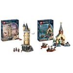 LEGO Harry Potter Hogwarts Castle Owlery, Building Toy for 8 Plus Year Old Kids, Girls & Boys & Harry Potter Hogwarts Castle Boathouse Set with 2 Boat Toys for 8 Plus Year Old Kid