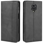 HualuBro Xiaomi Redmi Note 9S Case, Redmi Note 9 Pro Case, Retro PU Leather Full Body Shockproof Wallet Flip Case Cover with Card Slot Holder and Magnetic Closure for Redmi Note 9S Phone Case (Black)