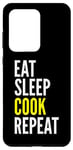Coque pour Galaxy S20 Ultra Eat Sleep Cook Repeat - Chef Funny