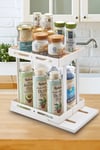 29.5cm W x 16cm D x 29.5cm H 2-Tier Rotating Pull-out Storage Shelf for Kitchen