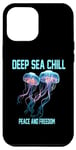 Coque pour iPhone 14 Pro Max Deep Sea Chill Peace and Freedom Quallen Motiv