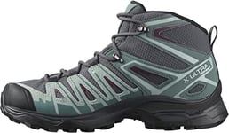 Salomon X Ultra Pioneer Mid ClimaSalomon Waterproof Women's Hiking Shoes, All Weather, Secure Foothold, and Stable and Cushioned, Ebony, 3.5