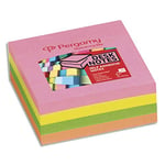 Pergamy Bloc cube de 320 feuilles repositionnables - 7,6x7,6 cm coloris assortis pastel