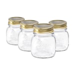 Quattro Stagioni Glass Preserving Jars 150ml Clear Pack of 4