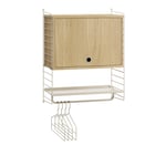 String - Hall hyllsystem V ek/beige - Träfärgad