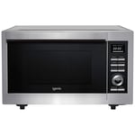 Igenix IG3095 Digital Combination Microwave with Grill and Convection, 1000 W, 30 Litre Capacity, Fry and Crispy Grill Function, Oven Style Pull Down Door, Stainless Steel Trim