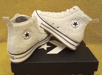 Converse Chuck Taylor EVA Lift Hi Platform Sherpa Light Bone Trainers Women's 6