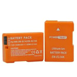 2 piles Batterie EN EL14 EN EL14a Compatible avec Nikon D3500, D5600, D3300, D5100, D3100, D3200, D5200, D340