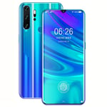 Ashey Smartphone P35 Android 9.0 Mobile Phone 6.3 Triple Camera 4G RAM 64GB ROM Smartphone Unlocked Cell,Blue