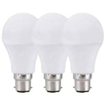 3X 18W LED GLS Bayonet Globe Bulb Lamp Light Cool Daylight White 6500K 150W Equivalent Incandescent Replacement Energy Efficient 1600lm Super Bright Bulb Lamp