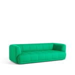 HAY Quilton 3-sits soffa tyg vidar 932 grön