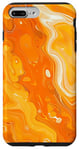Coque pour iPhone 7 Plus/8 Plus Art Coloré À Motif Marbré Orange