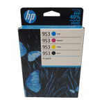 HP 953 Ink Cartridges Black Yellow Cyan Magenta Multipack 6ZC69AE OfficeJet Pro