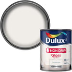 Dulux Non Drip Gloss Paint for Wood and Metal - Pure Brilliant White 750 Ml
