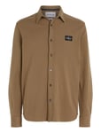 Micro Waffle Textured Shirt Tops Shirts Casual Brown Calvin Klein Jeans
