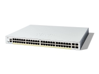 Cisco Catalyst 1300-48P-4G - Switch - L3 - Styrt - 48 x 10/100/1000 (PoE+) + 4 x Gigabit SFP - rackmonterbar - PoE+ (375 W)