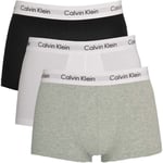 Calvin Klein Cotton Stretch 3 Pack Low Rise Trunk, Black/grey/white