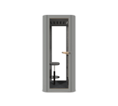 MUTE Telefonbås Space S VC, H225 x B100 D100 cm, Tyst Rum Standard New York Grey Ultra Matt [NCS 3000-N]