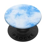 PopSockets Light-Blue-Marble-Effect - White-Blue-Marbled-Design PopSockets PopGrip: Swappable Grip for Phones & Tablets
