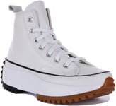 Converse A04293C Run Star Hike Platform Lace Up Trainers White Womens UK 5 - 7