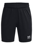 UNDER ARMOUR Boys Challenger Knit Shorts - Black/White, Black/White, Size Xl=13-15 Years