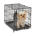 MidWest Homes for Pets Modèle 1518 Cage pour chiens iCrate 45,72 cm, modèle amélioré, une porte, Noir